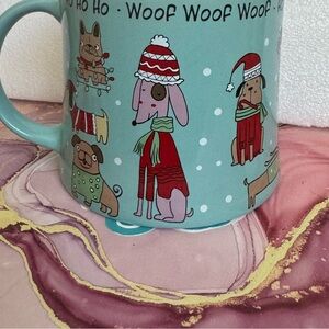 Woof woof Christmas coffee mug